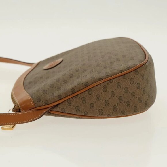 GUCCI Micro GG Canvas Shoulder Bag Beige Gold - Picture 5 of 16